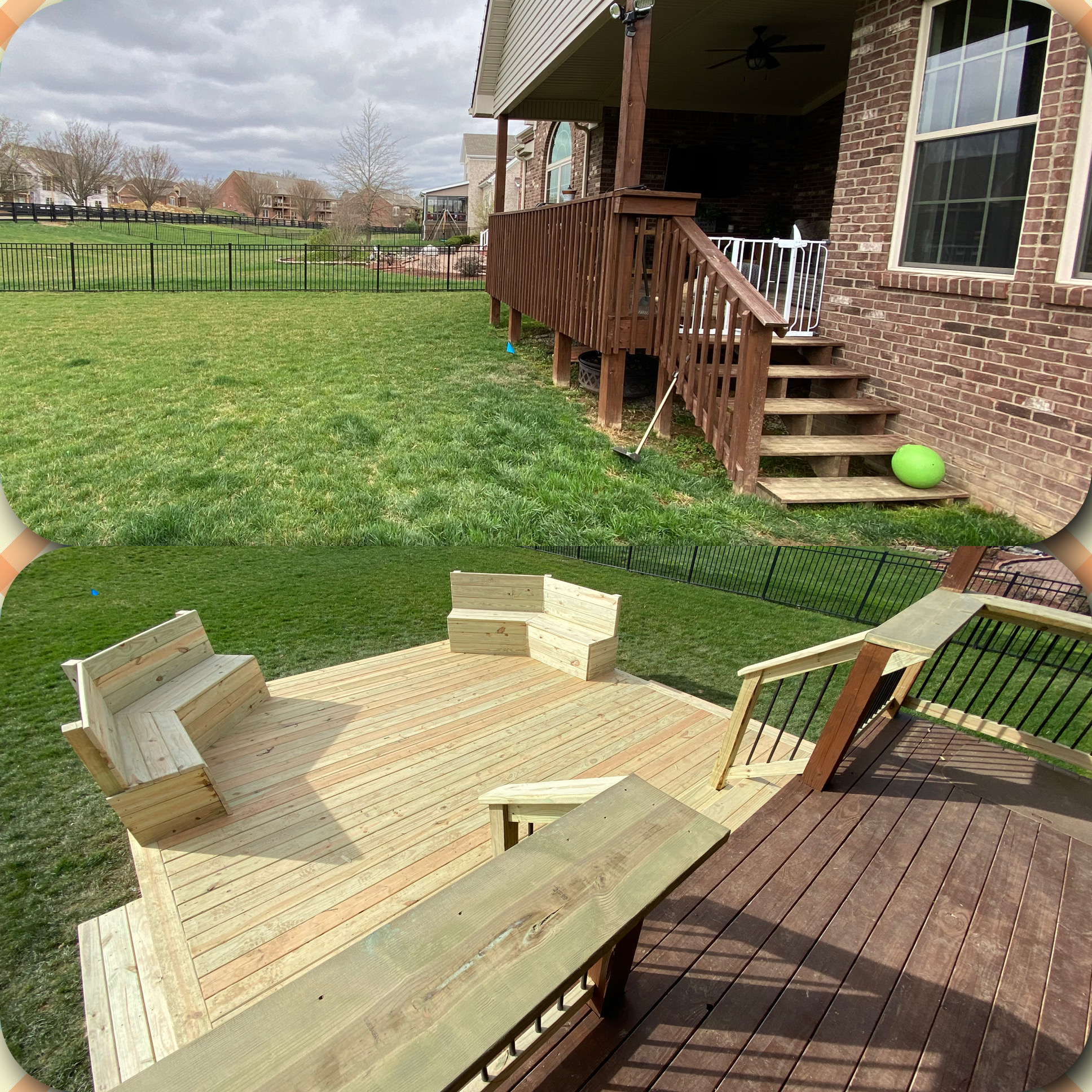 Built-In Seating Deck Extension