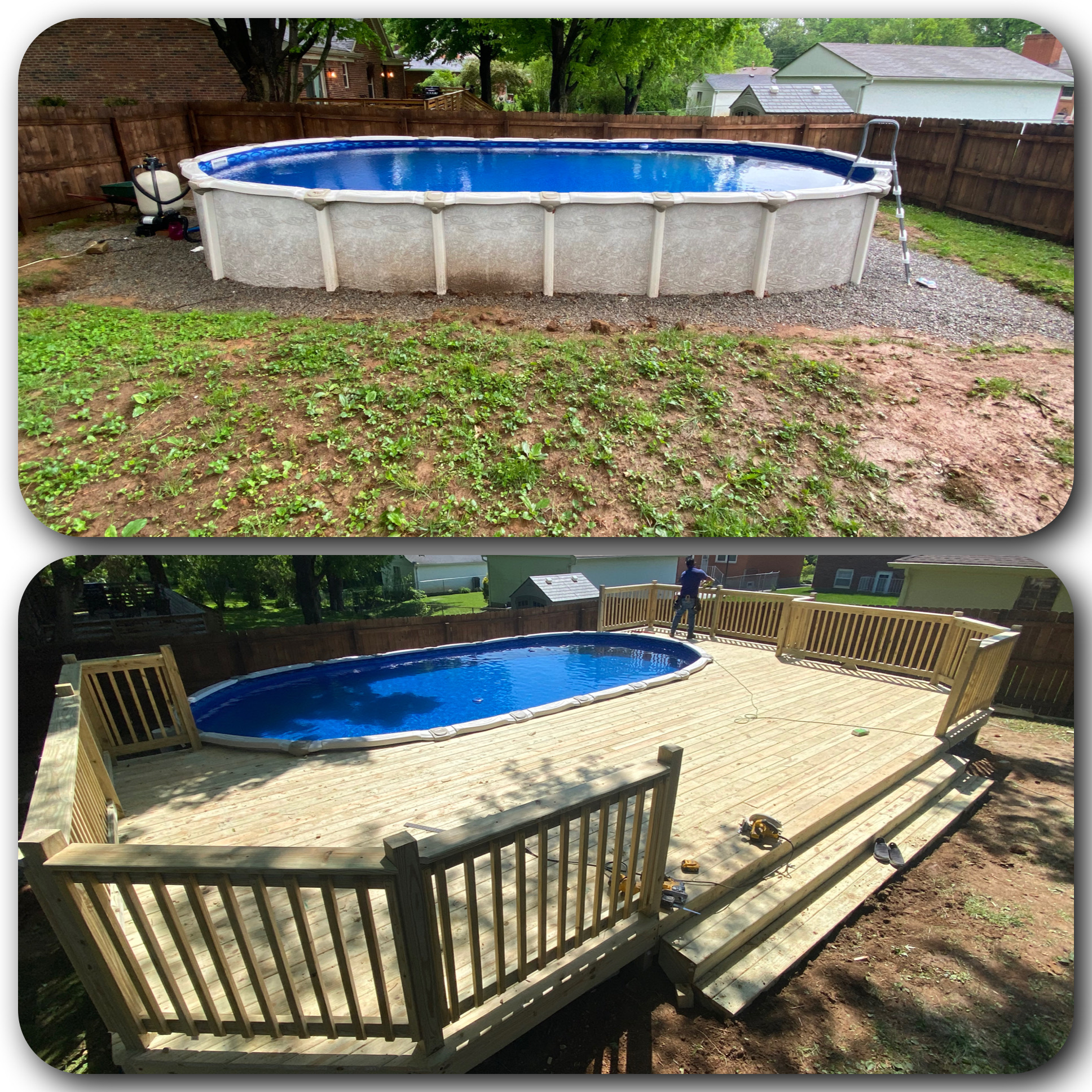 Above-Ground Pool Wrap Deck