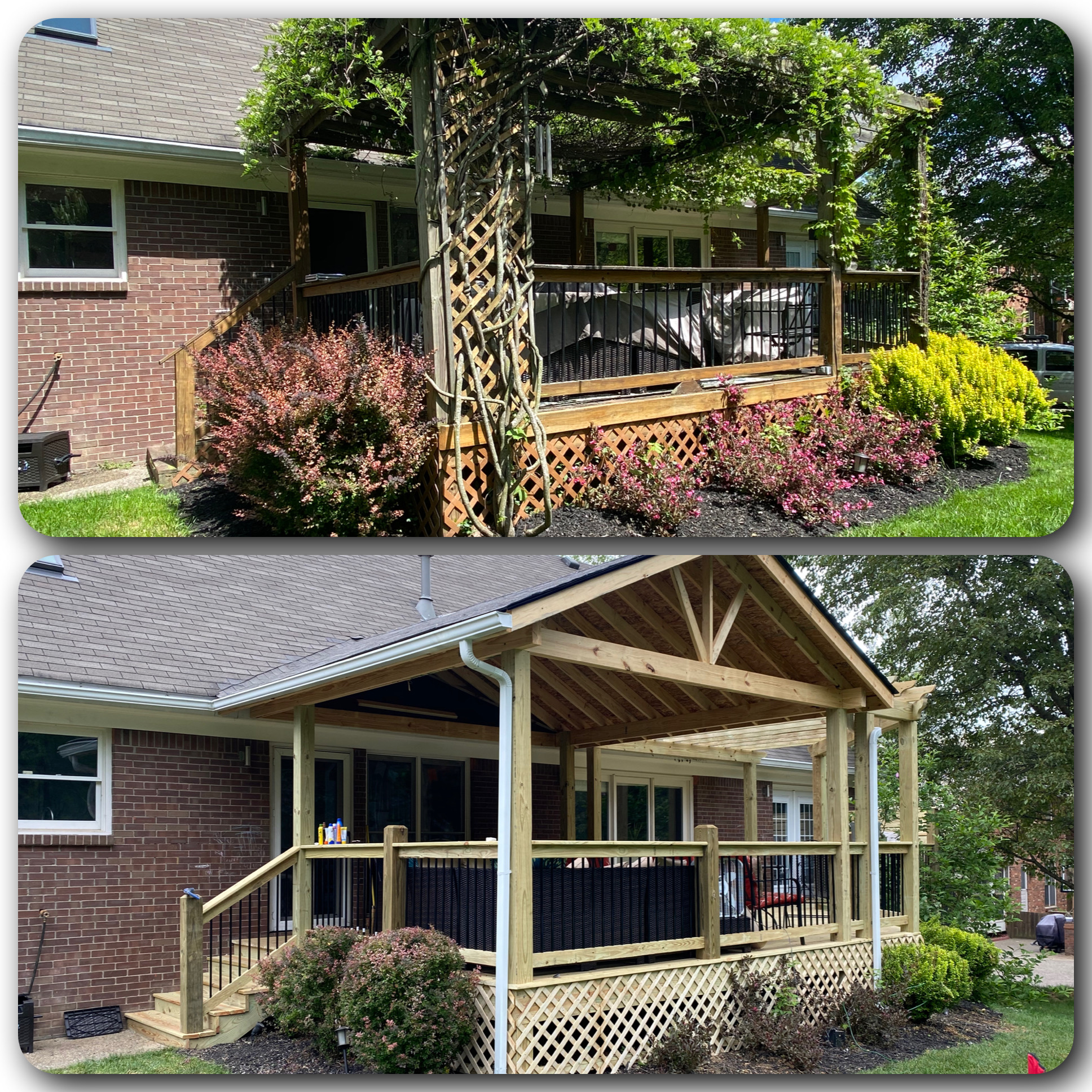 Covered Porch with Gable Roof