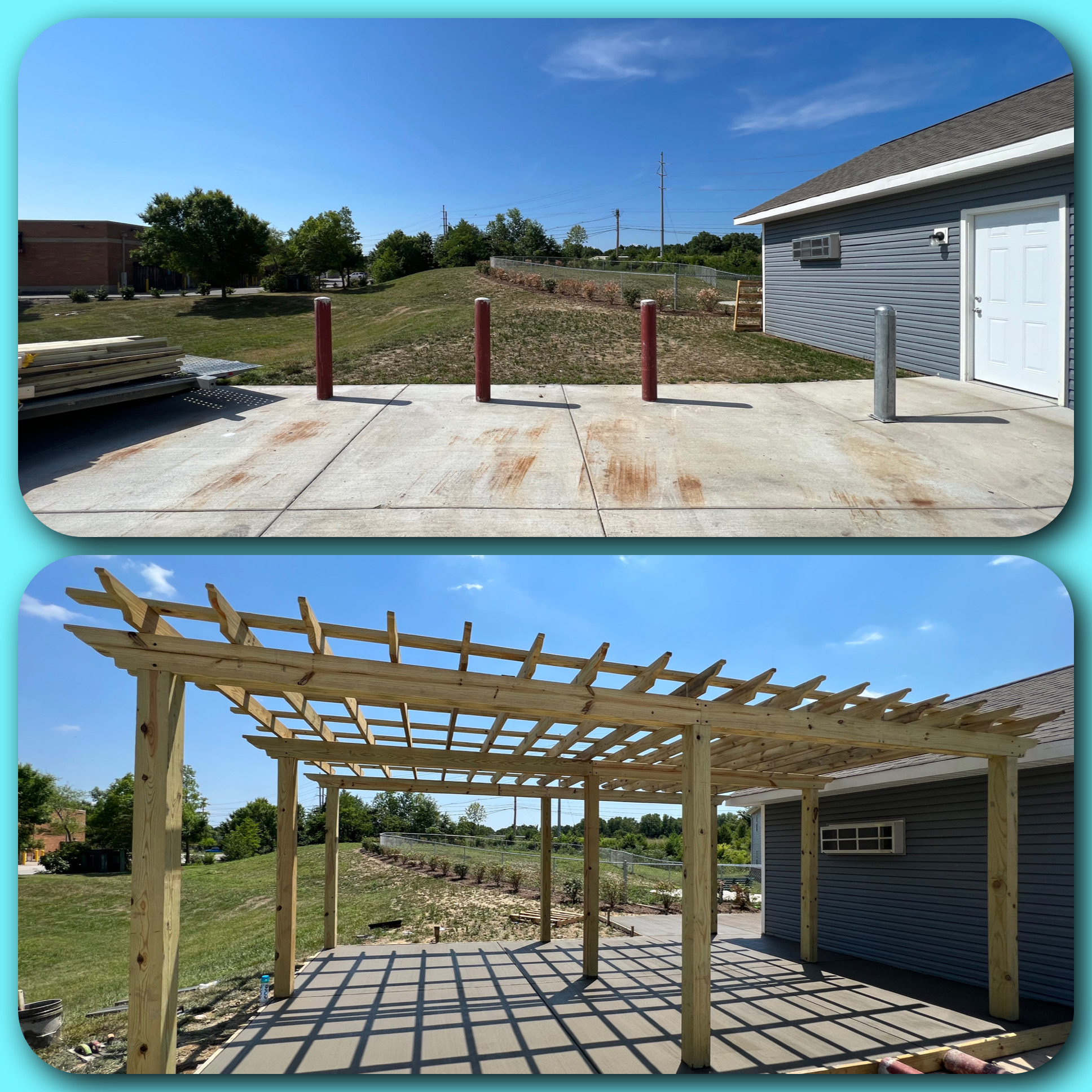 Commercial Pergola Build